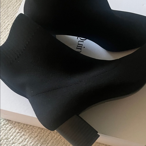 Quince Sleek Black Ankle Booties - Picture 8 of 14